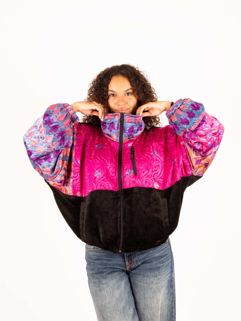 RIAÑO TEDDY CROP BLACK JACKET 85