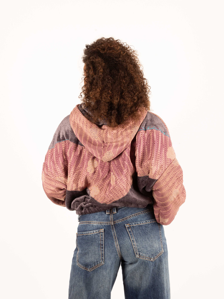 RIAÑO TEDDY HOODED JACKET GREY 025