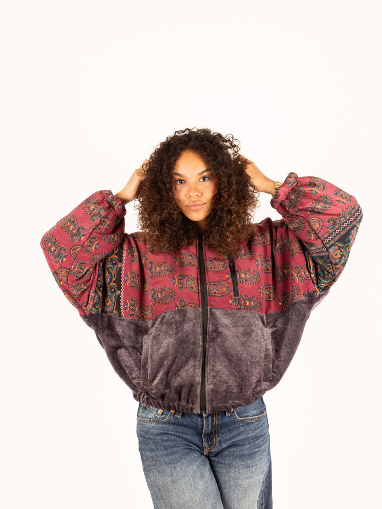 CHAQUETA RIAÑO TEDDY CON CAPUCHA GREY...