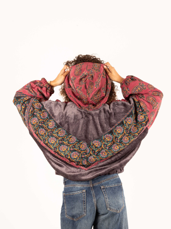 CHAQUETA RIAÑO TEDDY CON CAPUCHA GREY 026 2