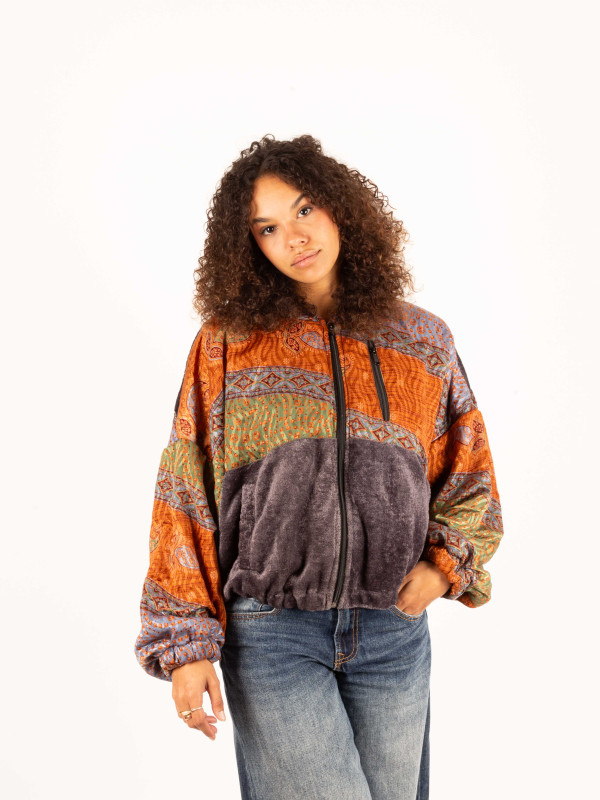 RIAÑO TEDDY HOODED JACKET GREY 027