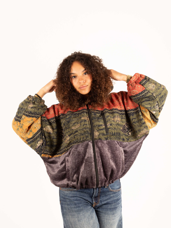 RIAÑO TEDDY HOODED JACKET GREY 028