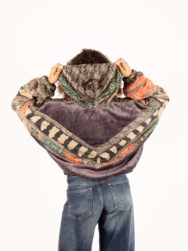 RIAÑO TEDDY HOODED JACKET GREY 029