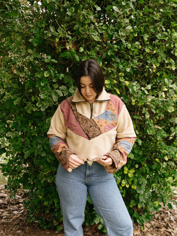 PIRINEOS FLEECE HOODIE CREAM 017