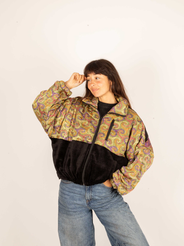 RIAÑO TEDDY CROP BLACK JACKET 85