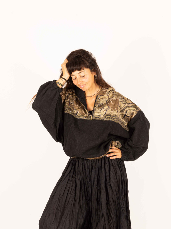 CUERA BLACK HOODIE 066