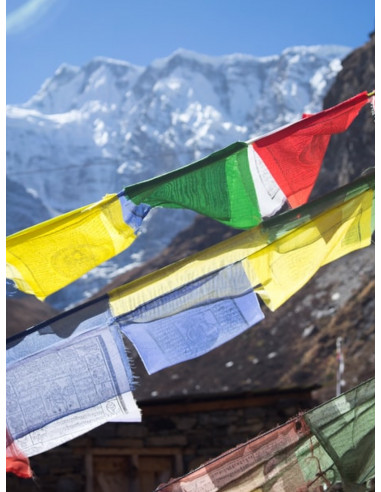 BANDERAS PLEGARIA TIBET LARGAS