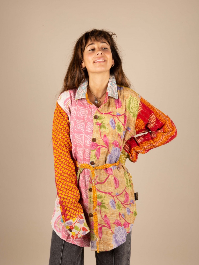 OVERSIZED RECYCLED QUILT SHIRT S/M 02