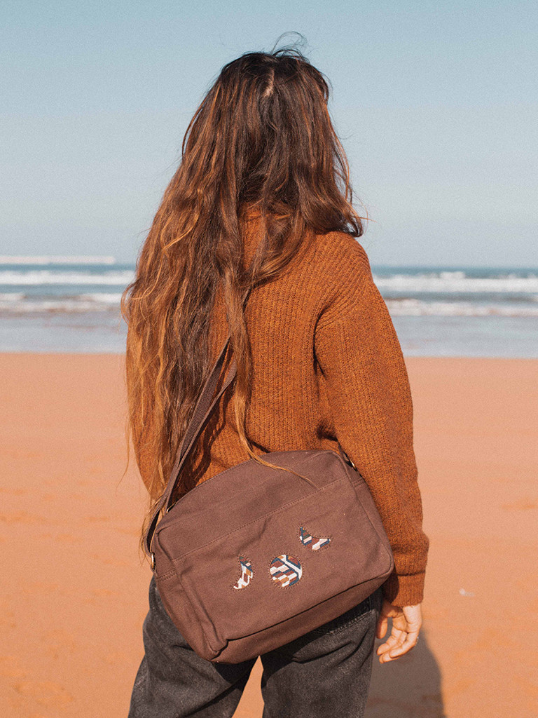 BOLSO LUNAR LONA MARRON