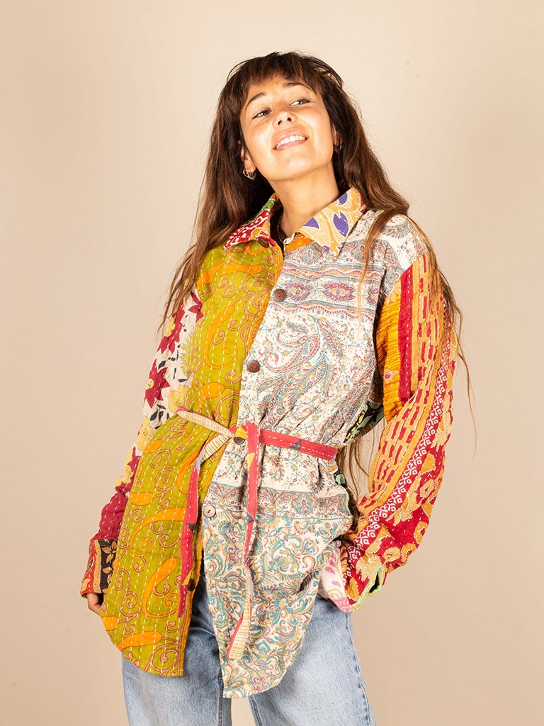 OVERSIZED RECYCLED QUILT SHIRT S/M 12