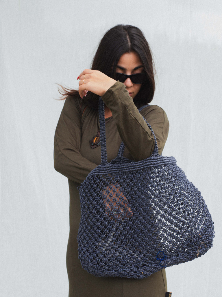 BLUE CROCHET BAG