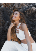 WHITE MACRAMÉ TOP