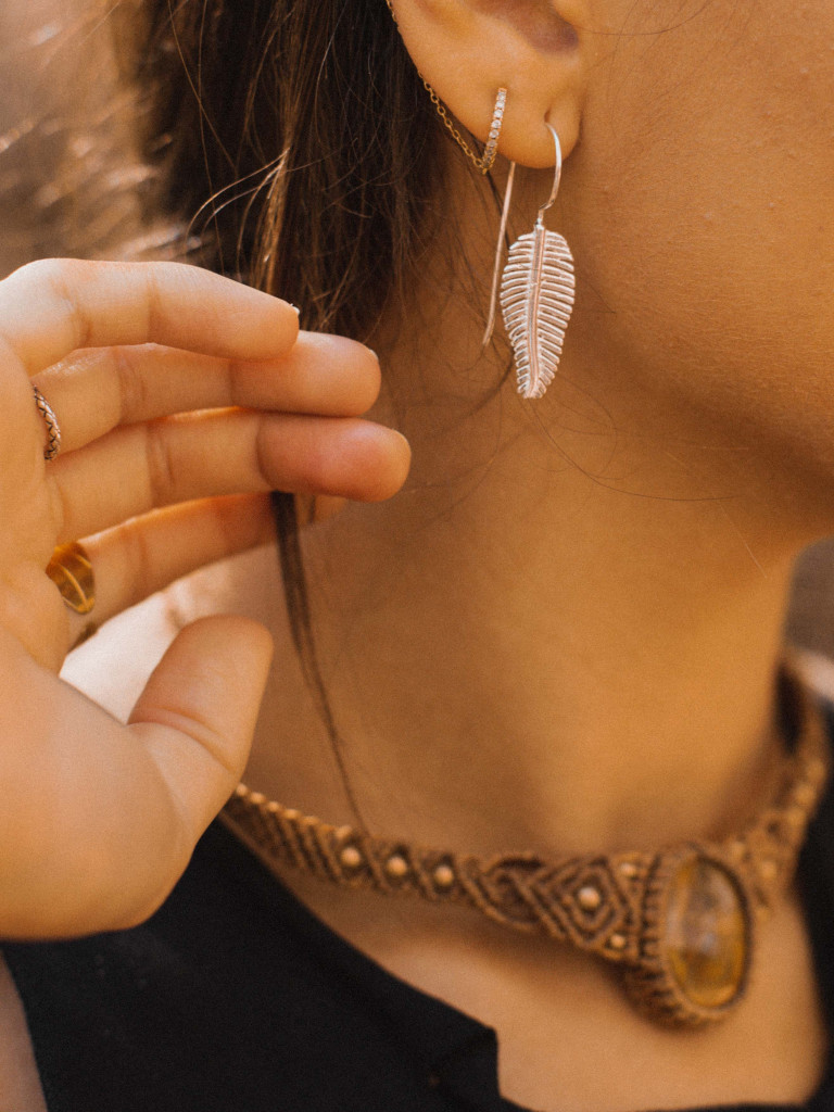 PLUMA SILVER EARRINGS