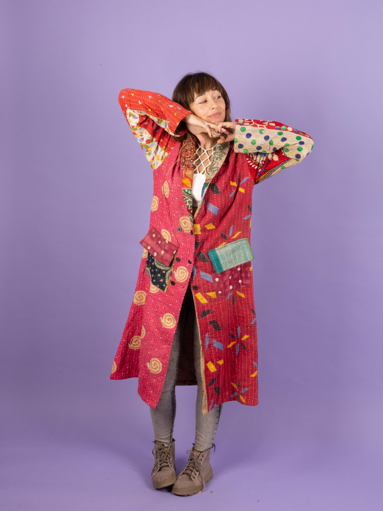 RECYCLED QUILT LONG JACKET 05