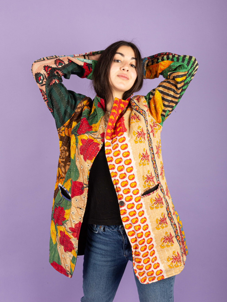 RECYCLED QUILT  BLAZER 34