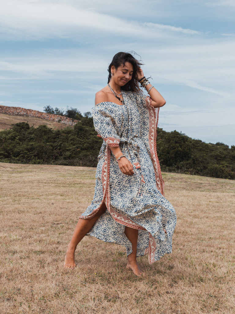 NUESTRA MAGIA HANDBLOCK DRESS/KAFTAN