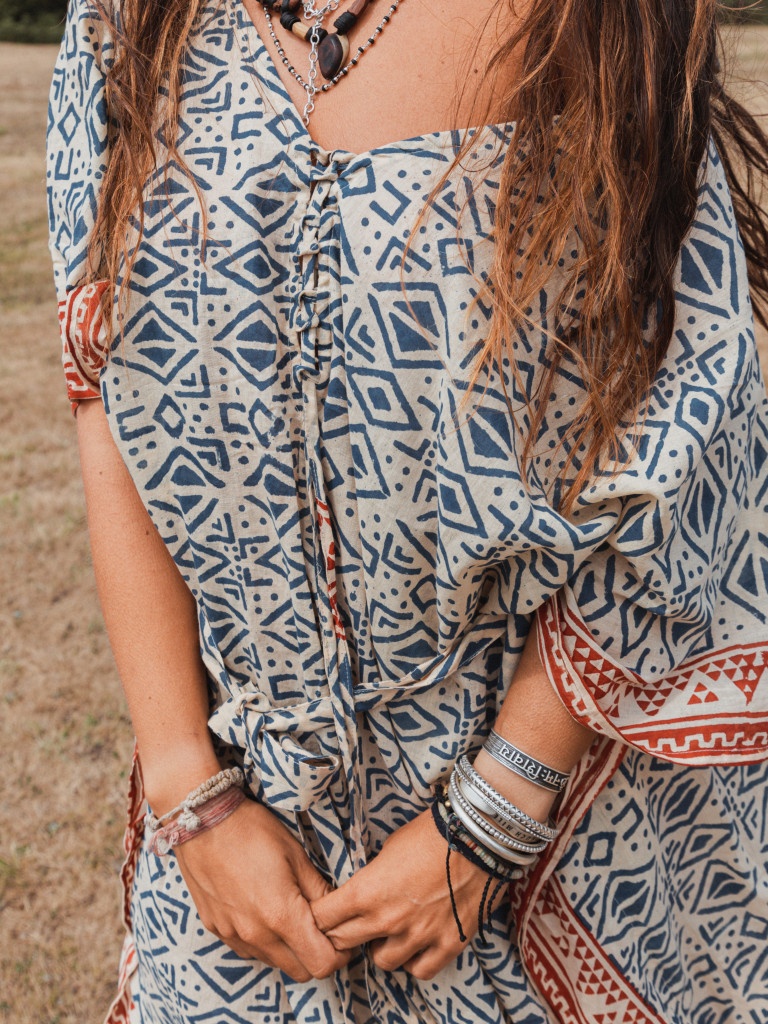 NUESTRA MAGIA HANDBLOCK DRESS/KAFTAN