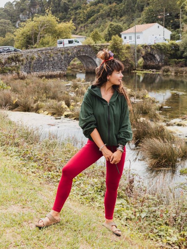 LEGGING FULL COLOUR MAROON 2