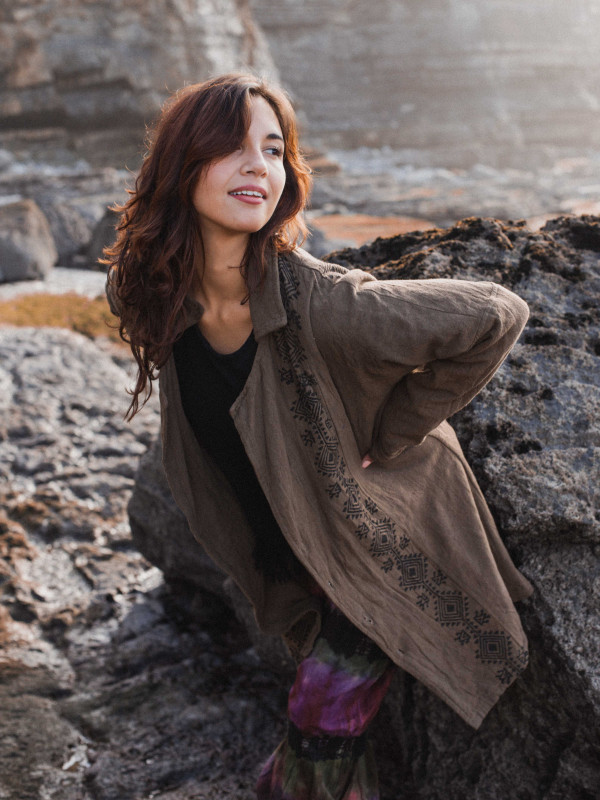 CHAQUETA LARGA KAHLÚA BROWN 2