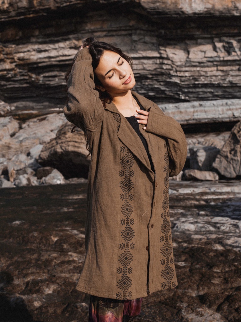 KAHLÚA BROWN LONG JACKET