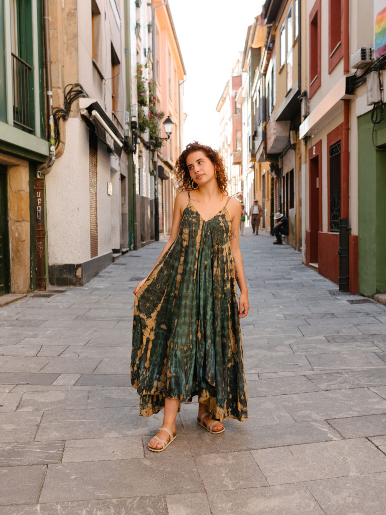 TIE DYE CHADAR DRESS