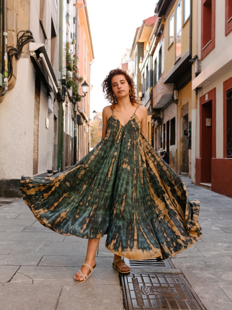 TIE DYE CHADAR DRESS