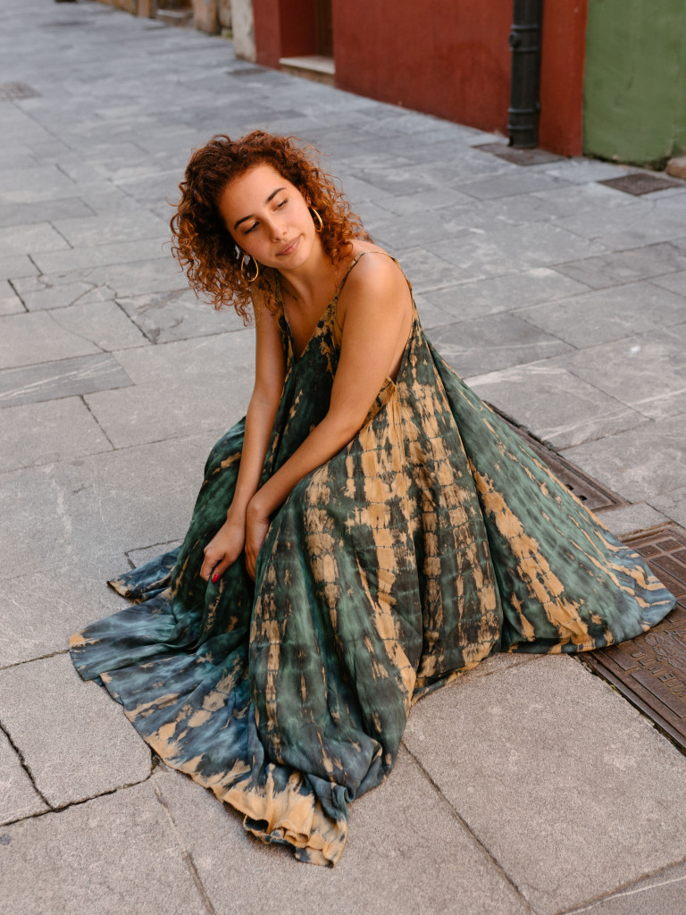 TIE DYE CHADAR DRESS