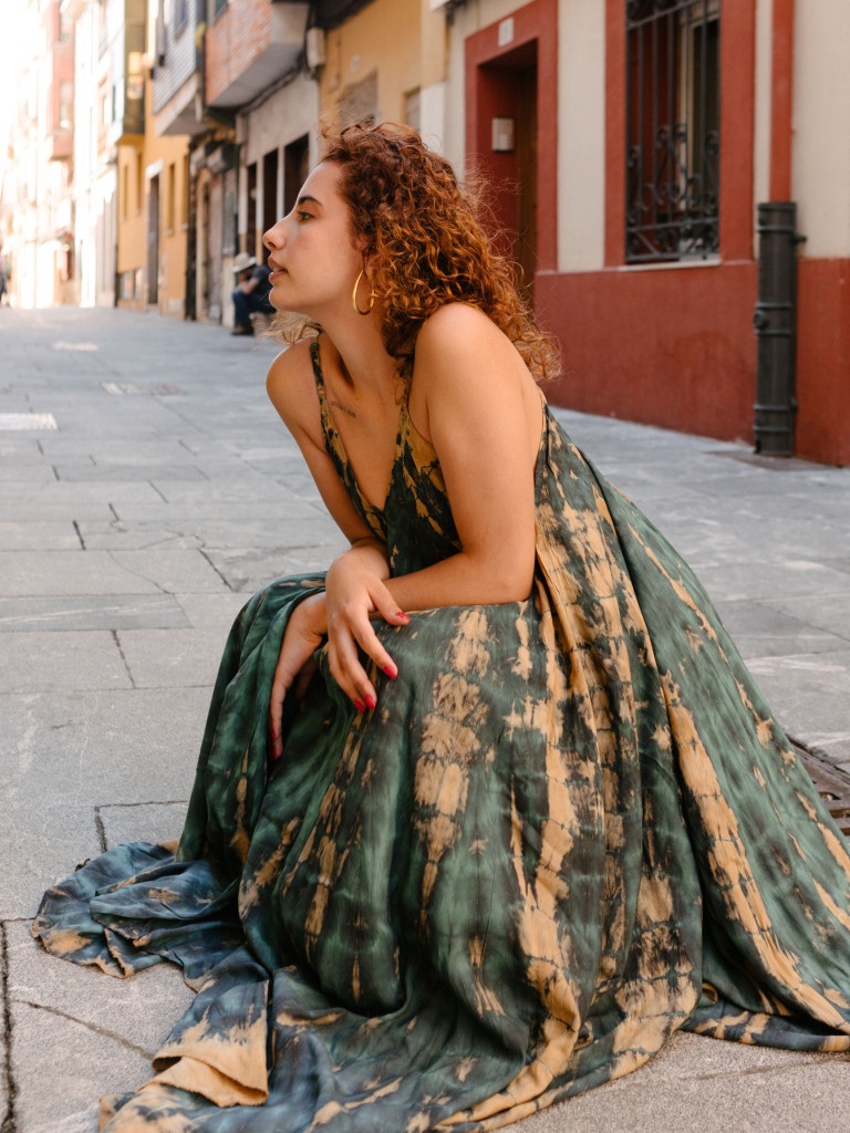 TIE DYE CHADAR DRESS