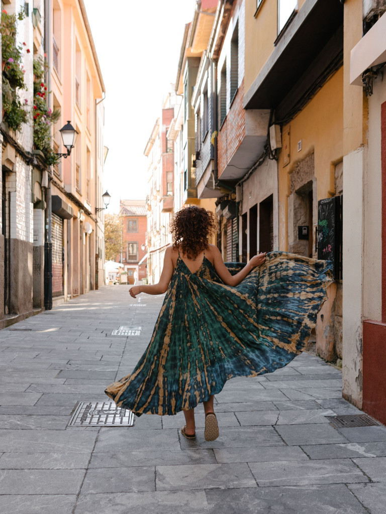 TIE DYE CHADAR DRESS