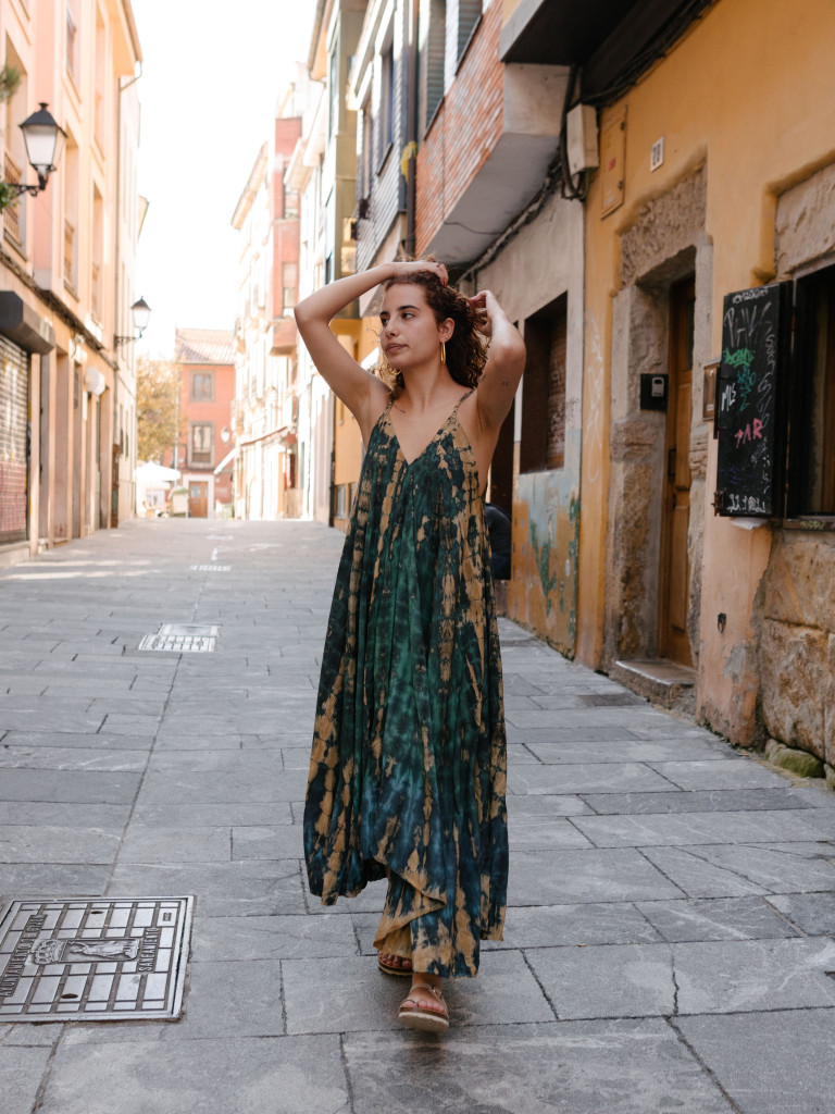 TIE DYE CHADAR DRESS