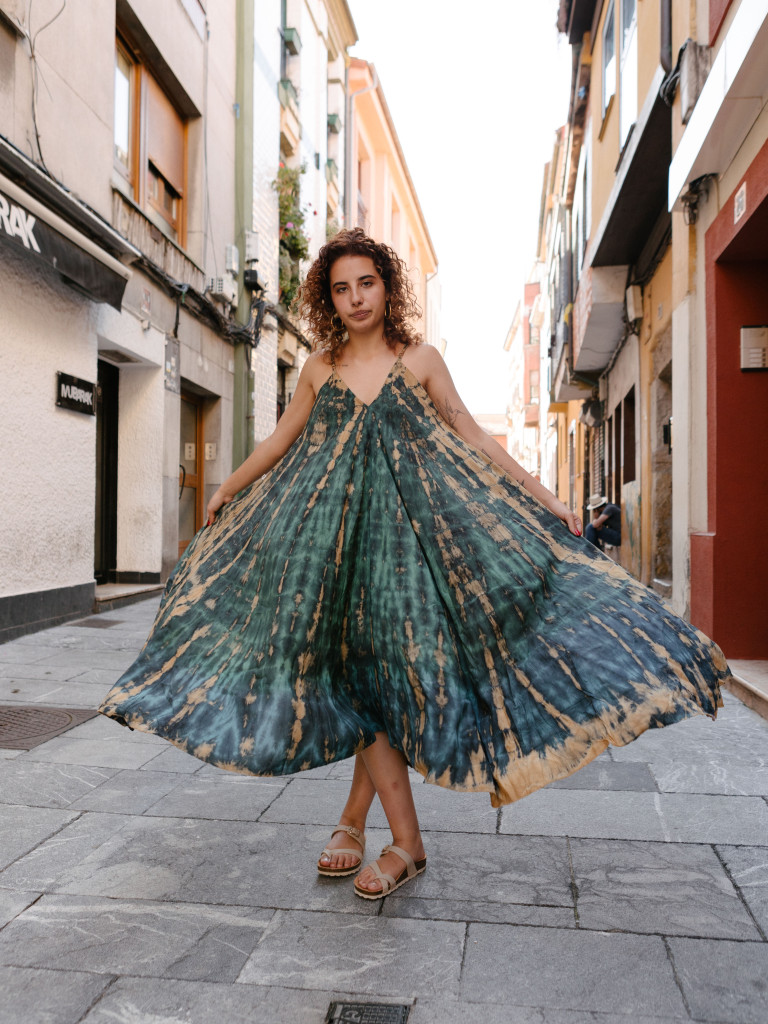 TIE DYE CHADAR DRESS