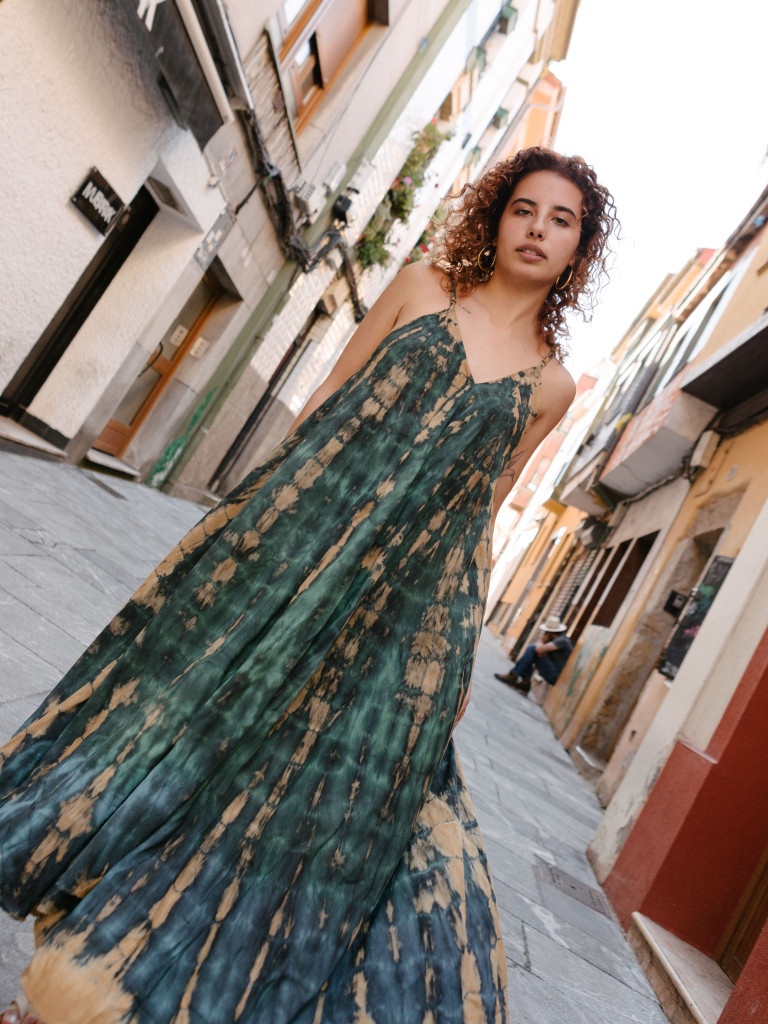 TIE DYE CHADAR DRESS