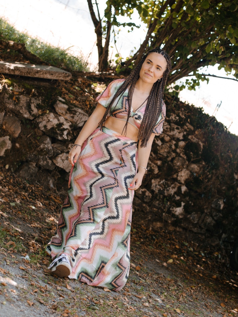 MAZUNTE PASTEL SET TOP + SKIRT TROUSERS