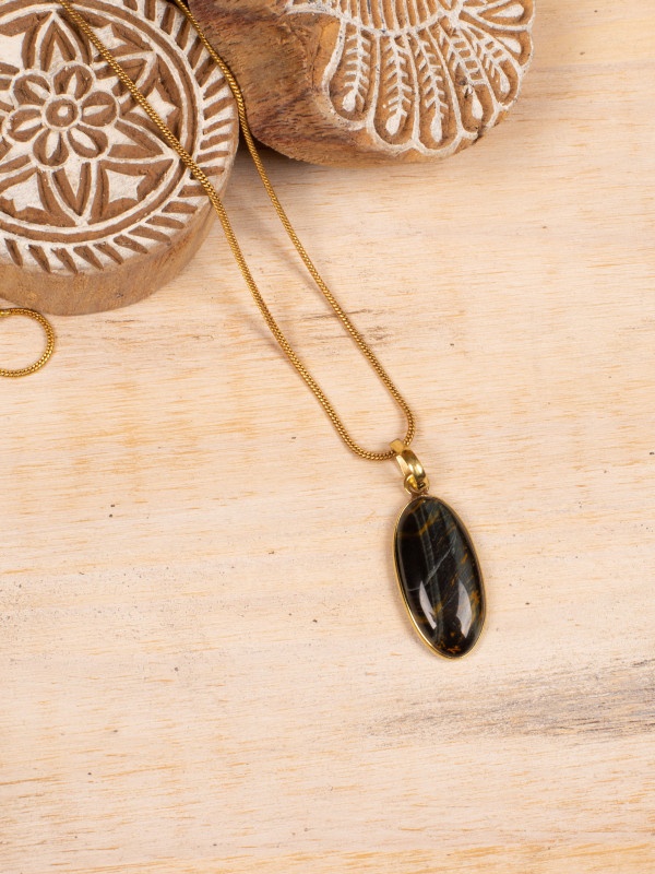 BLACK TIGER EYE NECKLACE 2