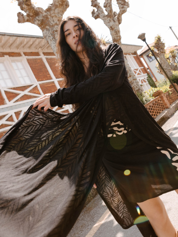 CHAQUETA/ KIMONO ORQUIDEA BLACK